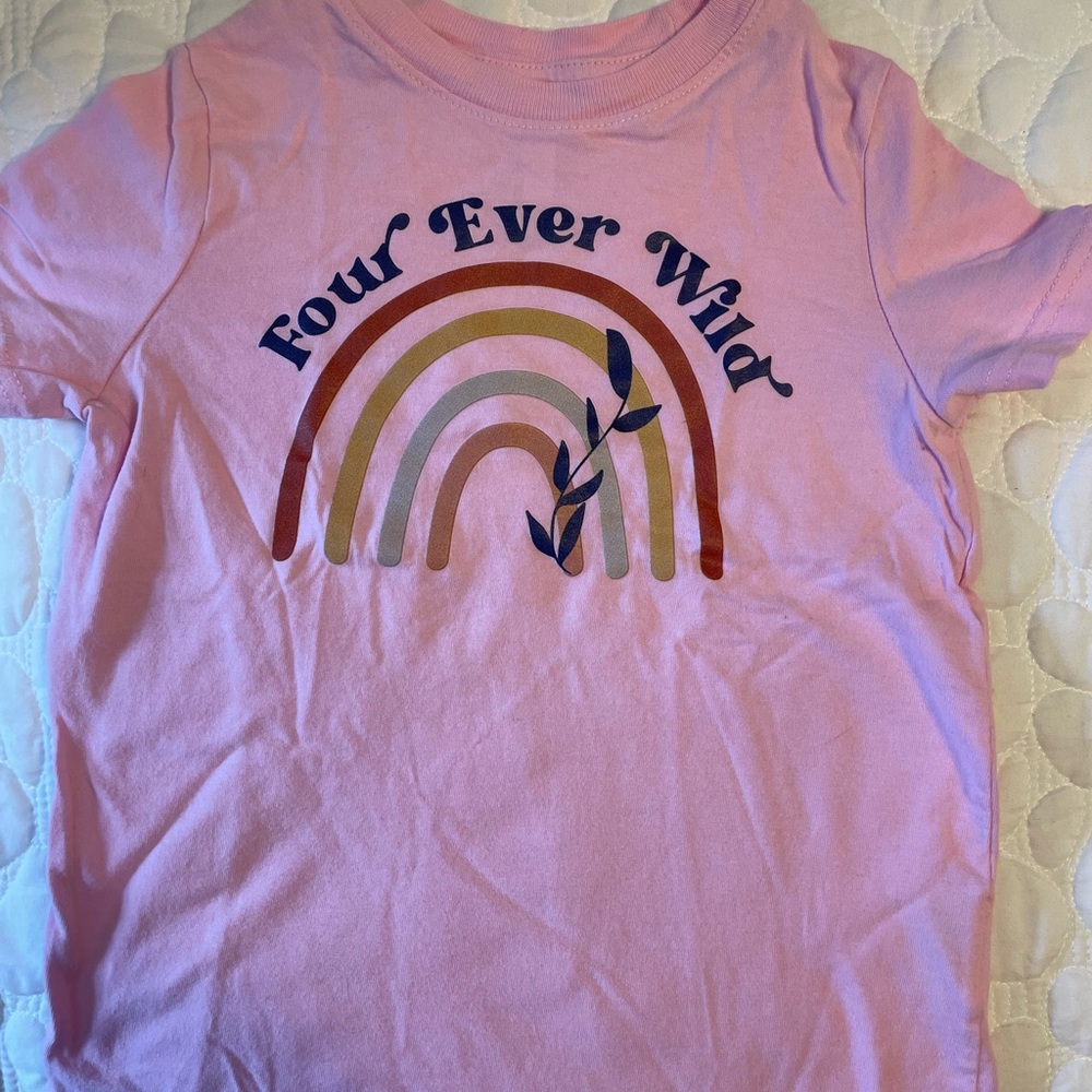 toddler turns 4 t-shirt